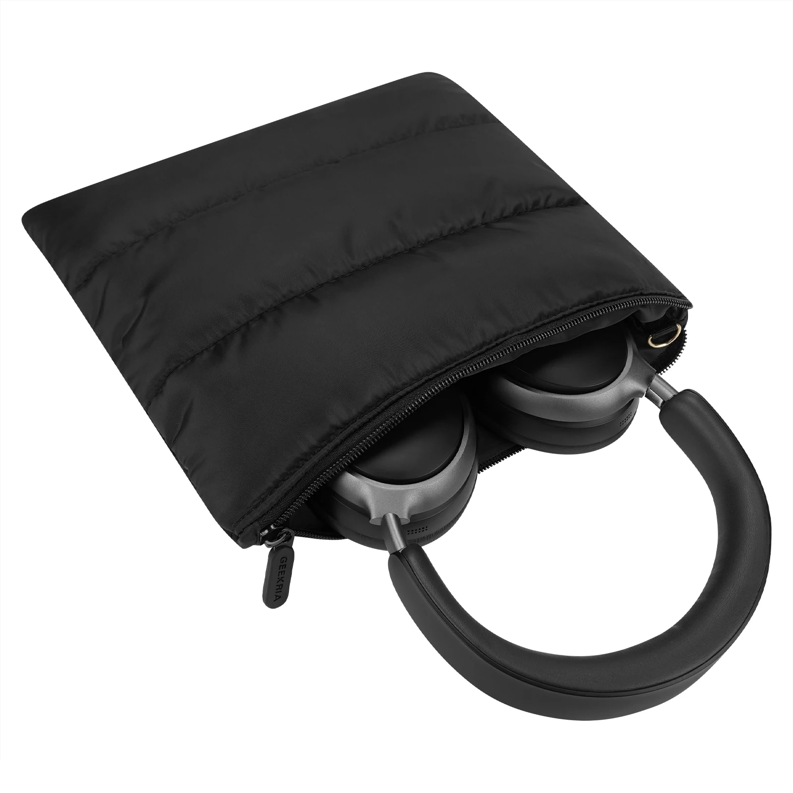 Geekria NOVA Puffy Etui na słuchawki do Bose QC Ultra, JBL Tune 520BT, 510BT, Sony WH-CH720N, XM5 – Miękka torba podróżna — zdjęcie produktu 2