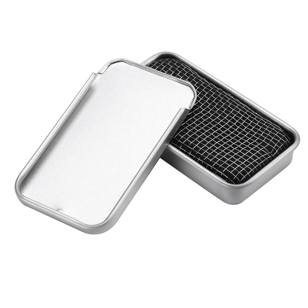 الفولاذ المقاوم للصدأ في الهواء الطلق موقد الكحول خفيفة الوزن صغيرة التخييم موقد الطبخ دفع سحب صندوق للسفر نزهة شواء لحقيبة الظهر #4