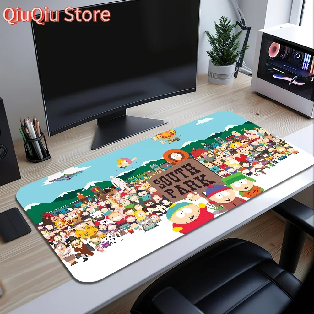 Carto S-South Cute P-Park Mouse Pad Large Desk Mat Keyboard Ergonomic Office Rubber PC Non-slip Anti-fray Home Custom Best Price