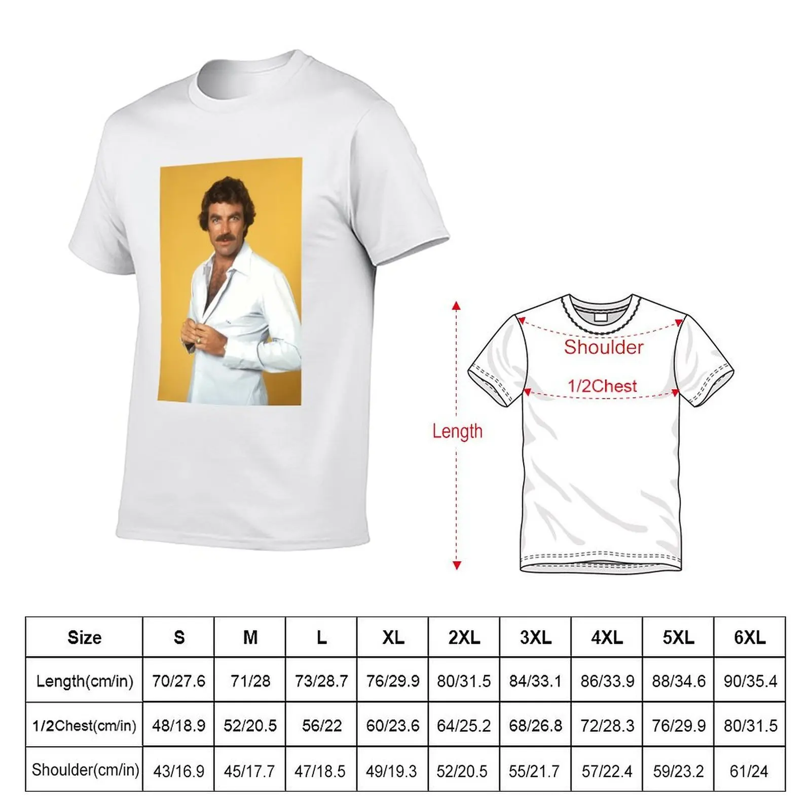 Tom Selleck \t T-Shirt man t shirts high quality luxury brand anime t shirts oversize T-Shirt