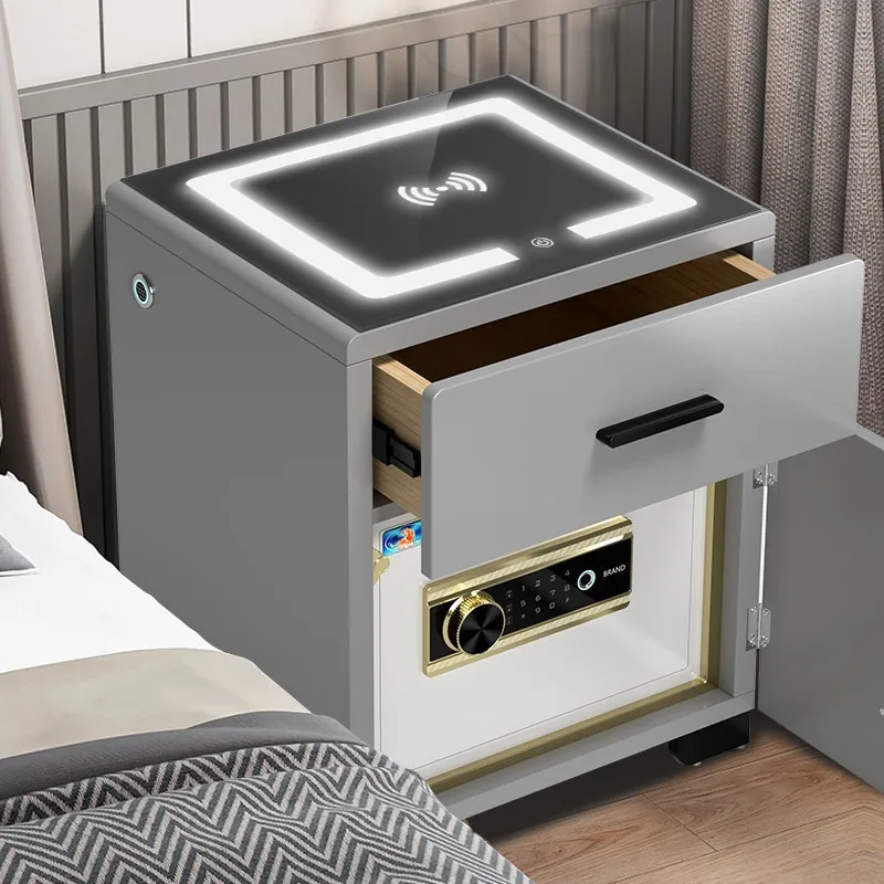 Safe, household small drawer, bedside table, safe, intelligent WiFi wireless charging, anti-theft, all steel