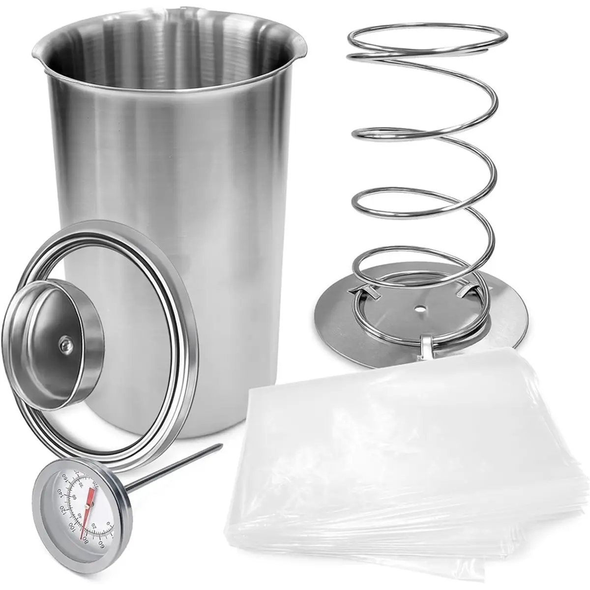 update. Meat Press & Lunch Meat Mold 304 Stainless Steel Ham Maker with Visual Window and Upgraded Large Fahrenheit Thermometer