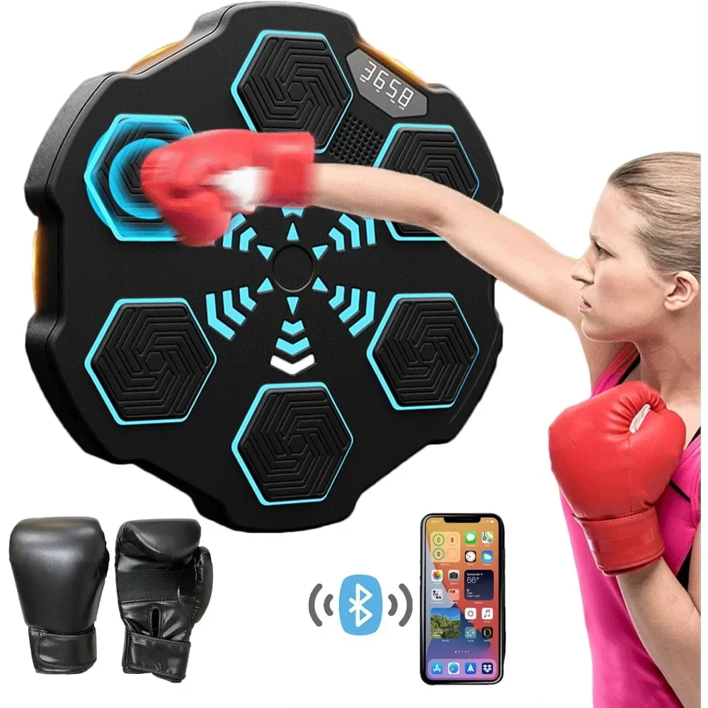 

Boxing Wall Mounted Smart Bluetooth Music Trainer, Music Machine with Boxing Gloves,Electronic Boxing Target Workout