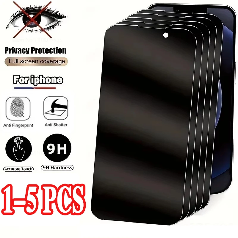 1-5 Stück Blickschutzfolie für iPhone 17 Pro Max 16 15 14 13 12 11 Pro Anti-Spy-Glas für iPhone 17 Air X XR XS 15 16 Plus