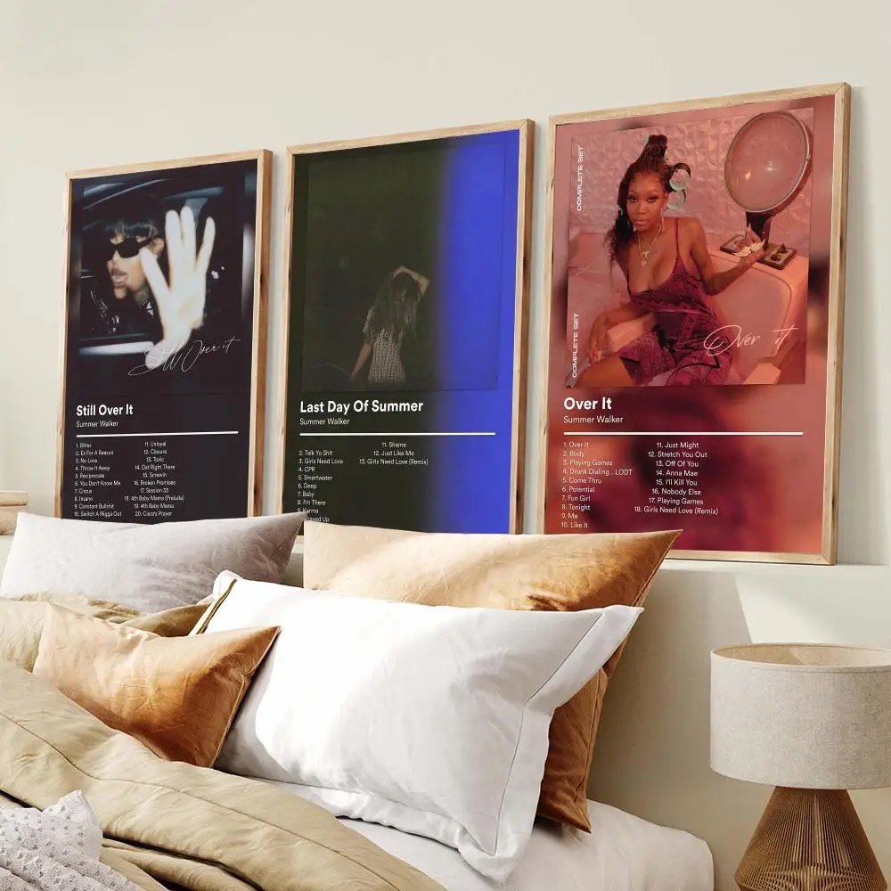 Rap Singer S-Summer Walker Poster PP Wall Art Prints Poster for Dorm Room Apartment Home Office Room Decor Gift Waterproof