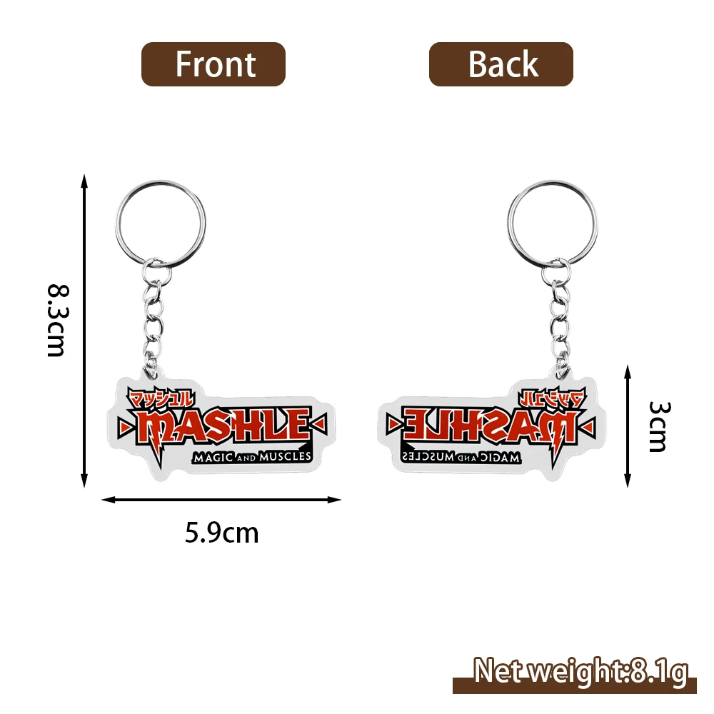 MASHLE: MAGIC AND MUSCLES Anime Schlüsselanhänger Cartoon-Logo Fantasy Lustige Comics Schlüsselring Anhänger für Rucksack Kleidung Hut Accessoire – Detail 2
