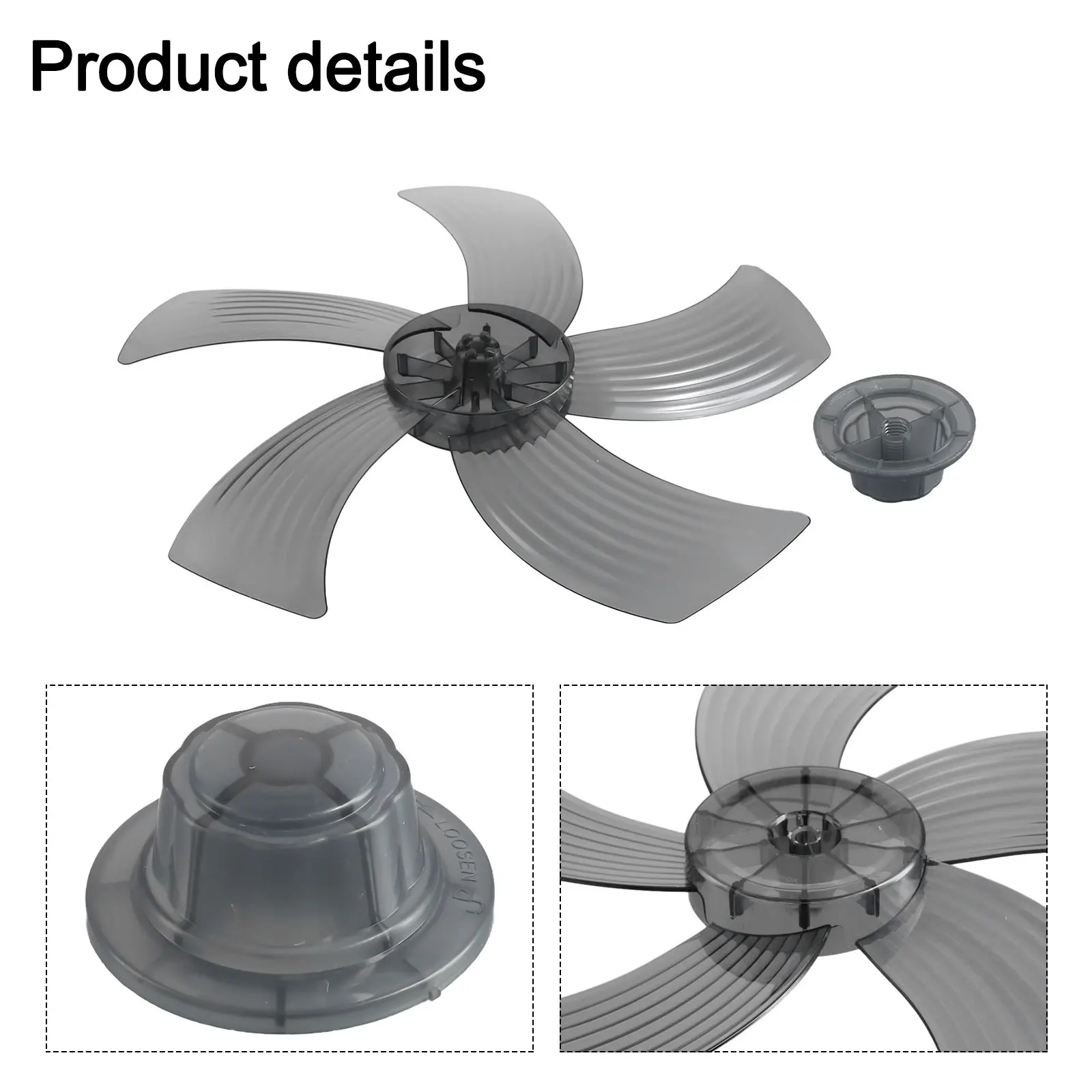 

14 Inches (length 35cm) 14 Inch Fan Blade Fan Blade With Nut Cover High Temperature Resistance Convenient To Clean