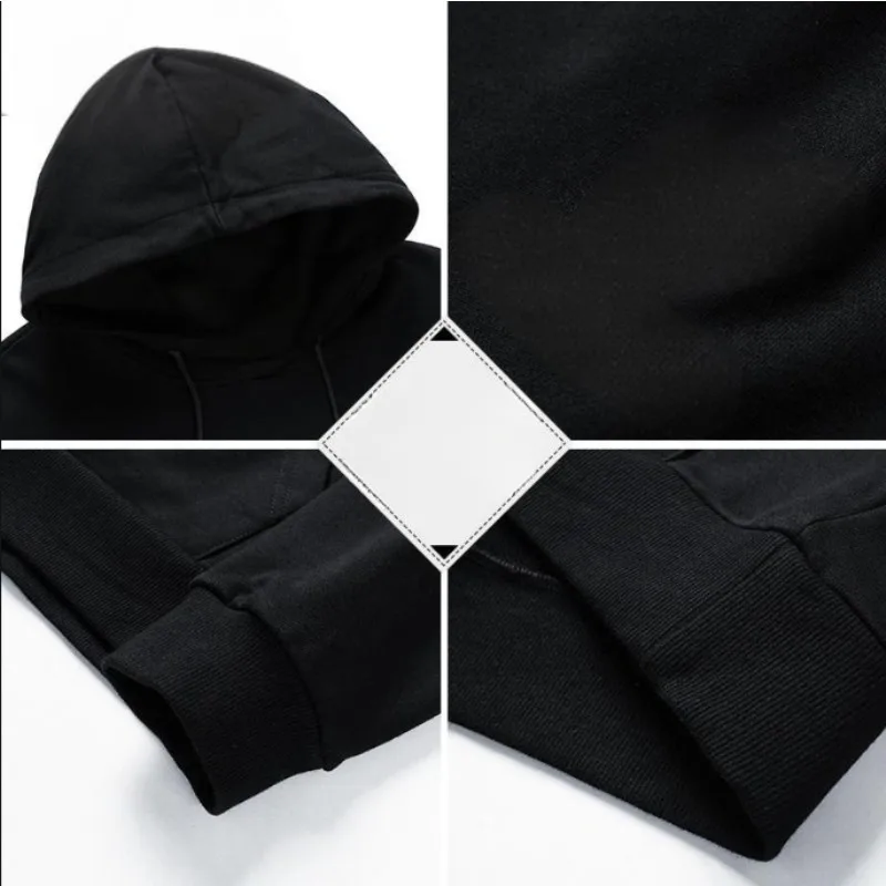 الجمجمة نمط مطبوعة مطبوعة هوديي الرجال الخريف والشتاء عارضة أزياء طويلة الأكمام البلوز ملابس الشارع اليومية