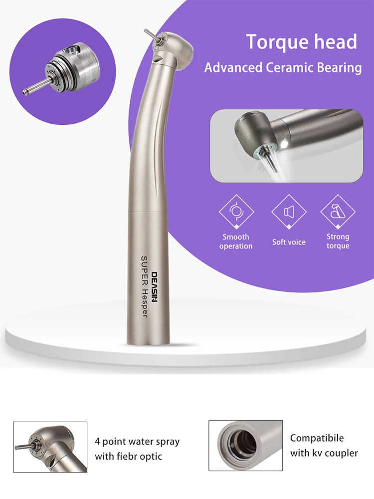 DEASIN KAVO Type Torque Head Dental Hoge Snelheid Optische Vezel Luchtturbine Led Handstuk Voor KV Quick Coupler Tandheelkunde Gereedschap - afbeelding 2
