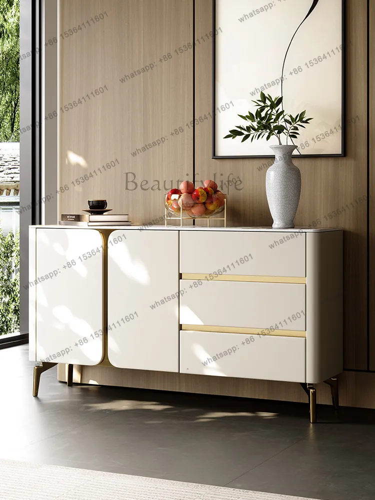 

Modern simple light luxury dining side cabinet living room kitchen storage integrated wall household wine cabinet