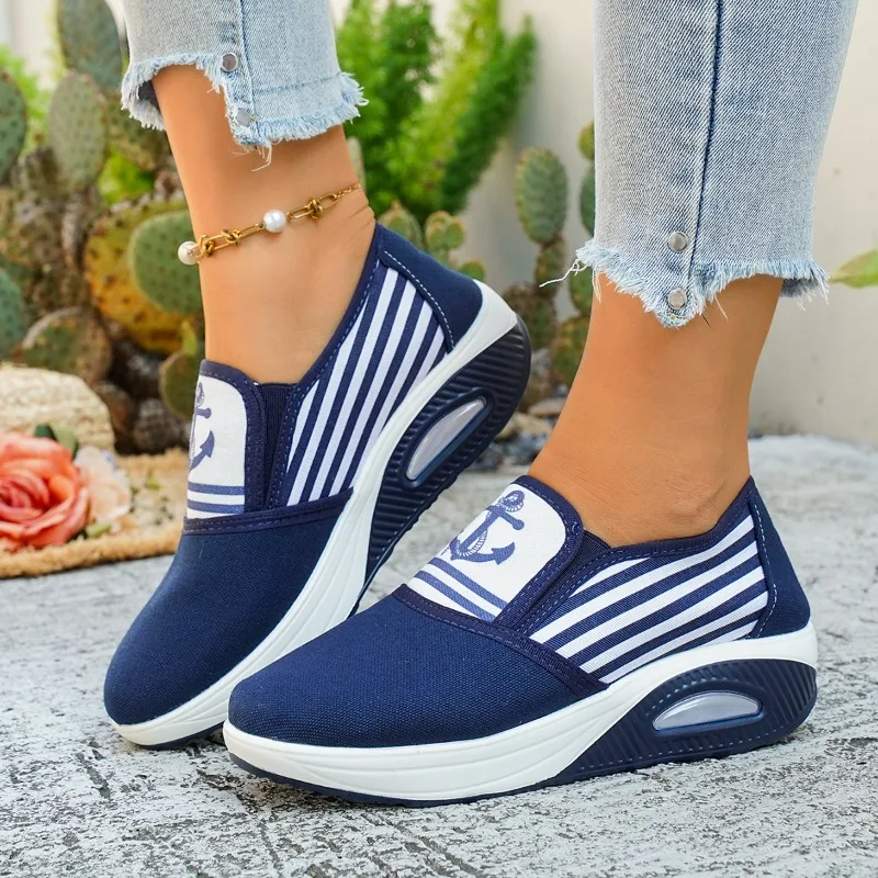 2026 primavera outono novos tênis casuais femininos sola macia não deslizamento mocassins cabeça redonda sola grossa sapatos femininos