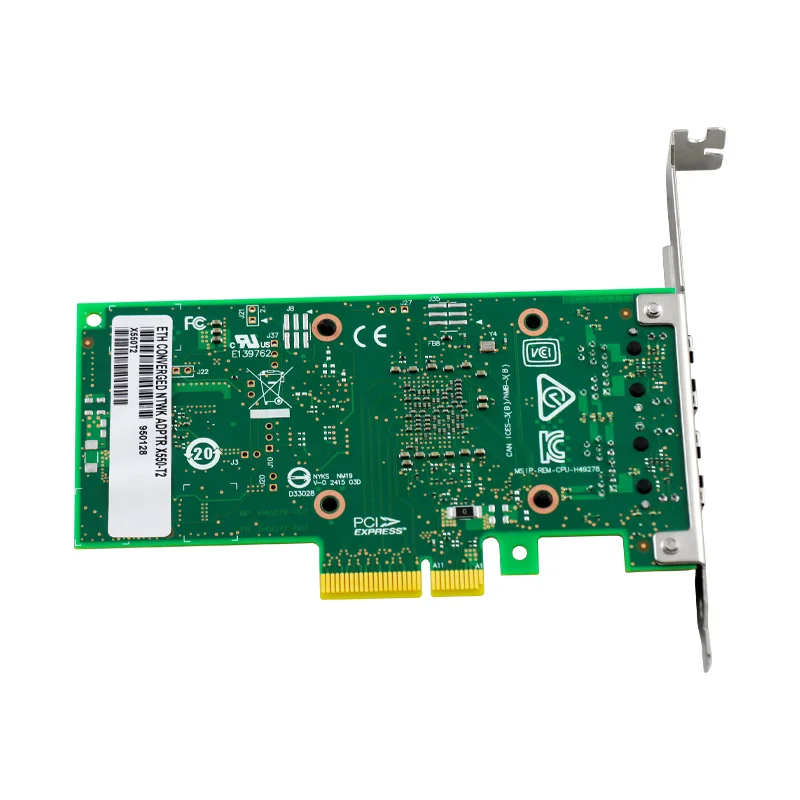 X550-T2 10Gb/s PCIe3.0 x4 การ์ดแลนแบบคู่พอร์ต RJ45 ชิปเซ็ตอินเทล X550 รองรับเครือข่ายอีเธอร์เน็ต 10, 5, 2.5, 1Gb