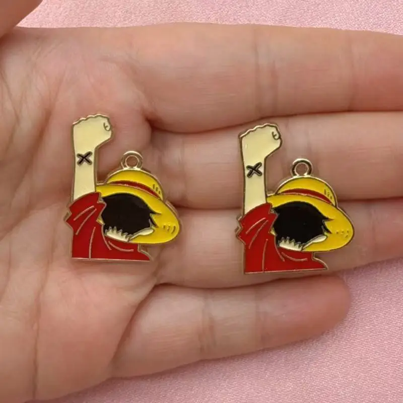 10PCS alloy drip oil cartoon pendant, DIY jewelry making earrings, keychain accessories view 3