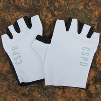 PRO AERO BIKE CSPD TEAM One Pair White Half Finger Cycling Sports Gloves MTB Road Mountain Gel Guantes Men Women Ciclismo