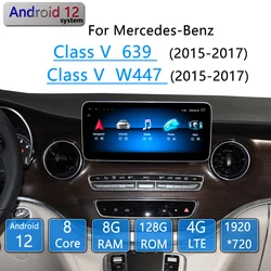 For Mercedes Benz V-Klasse 639 V260 V250 W447 Android 12 CarPlay GPS Navigation 2015 2016 2017 Car Radio Multimedia Playe Screen