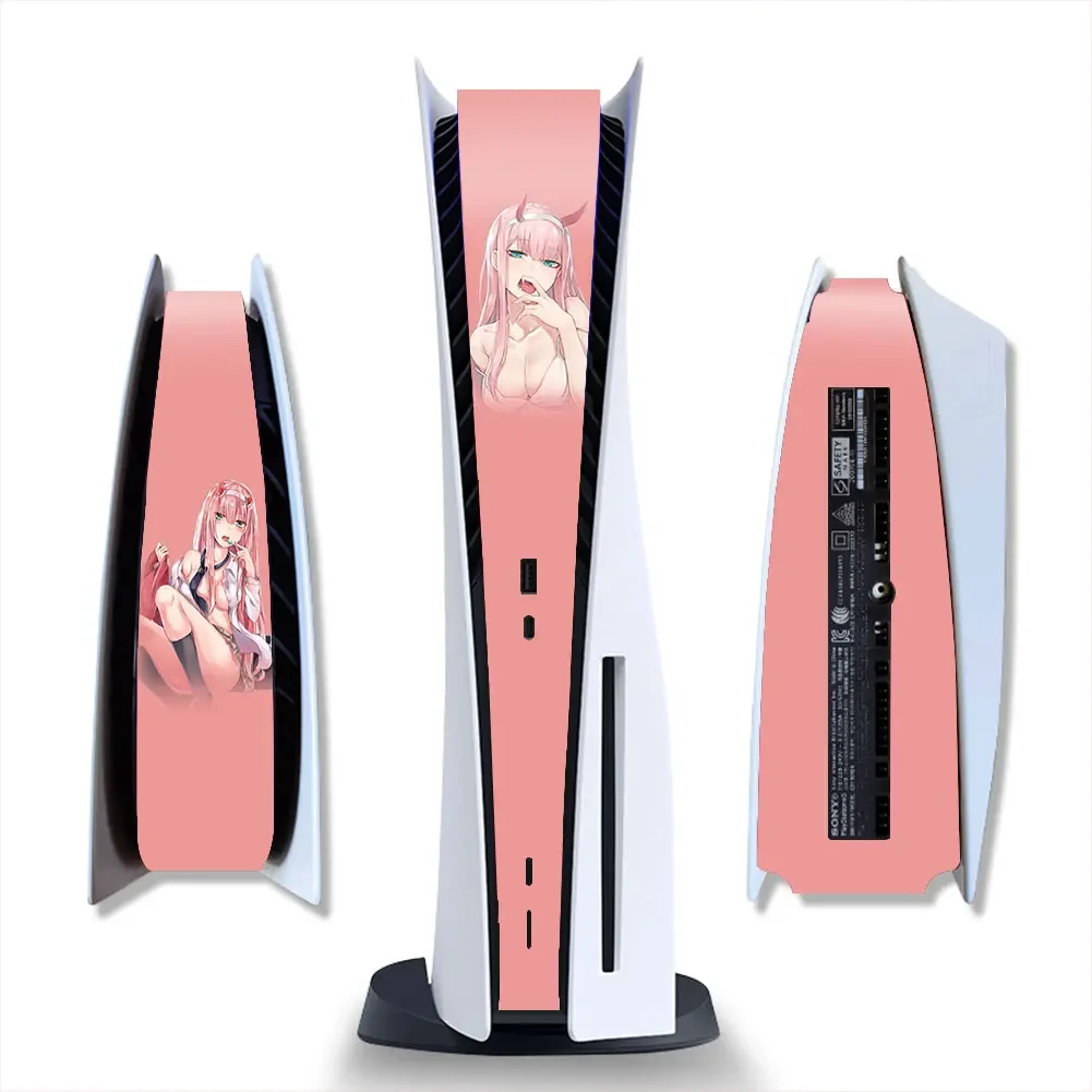 สาว PS5 คอนโซลกลางผิวสติกเกอร์ตกแต่ง Center ป้องกัน Strip ฟิล์มสําหรับ PS5 Center Part DIY Custom Edition