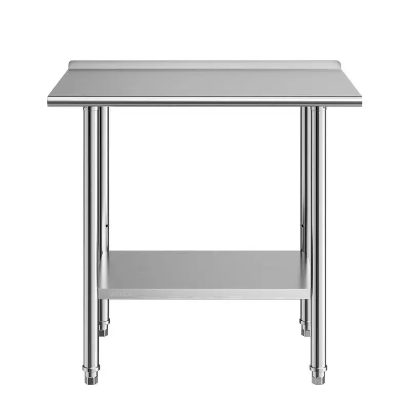 Stainless Steel Work Table, 24x36 Inch Food Prep Table with Backsplash, Commercial Kitchen Workstation with Adjustable Undershelf, Metal Heavy Duty Utility Worktable, for Restaurant Home Outdoor - view 8
