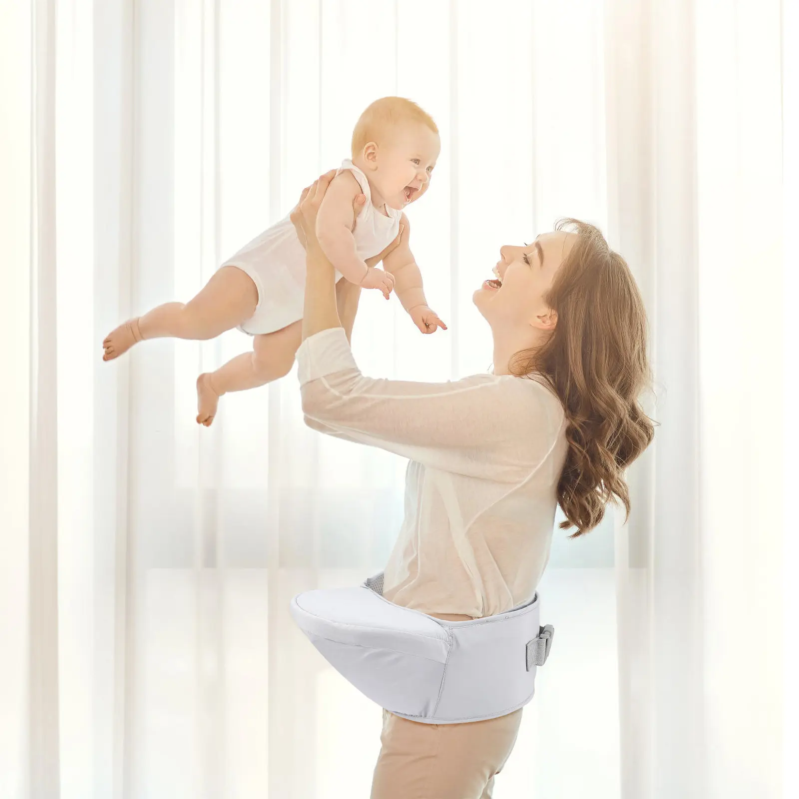 

Waist Ergonomic Hip Carrier Seat Baby Waist Seat for Toddlers Lightweight Travel Stool Holder Portable
