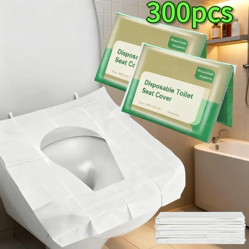 10-300pcs Flushable Travel Disposable Toilet Seat Covers for Adults Kids Potty Training Travel Essential Public Airplane Camping
