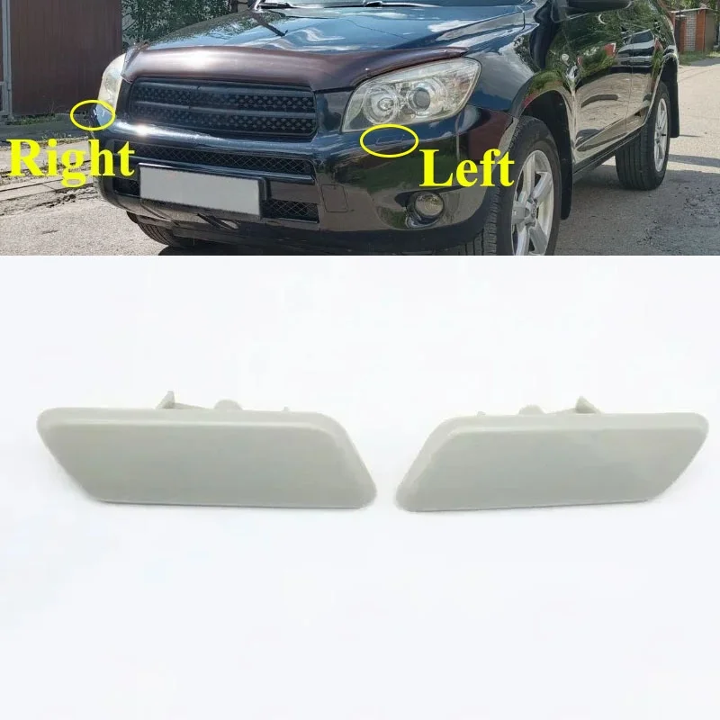 

Front Bumper Headlamp Headlight Washer Spray Pump Nozzle Jet Cover Cap 85045-42010-A0 85044-42010-A0 For Toyota RAV4 2005-2008