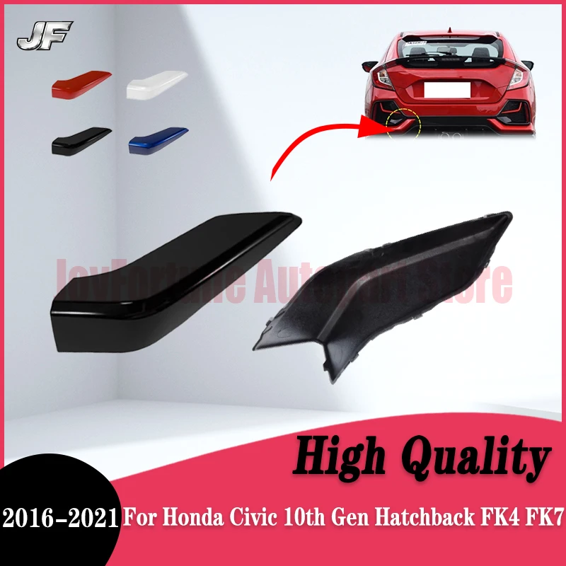 

Black Red Blue White Rear Bumper Tow Hook Cap Cover For Honda Civic 2016-2021 10Th Gen Hatchback FK4 FK7 Rear Bumper Tow Cap
