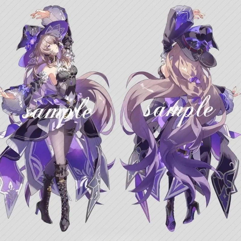 

В наличии игра Honkai: Star Rail Herta, аниме-брелок для ключей, прозрачная карта, акриловые фигурки, подставка, знак на Хэллоуин, 15 см, подарок