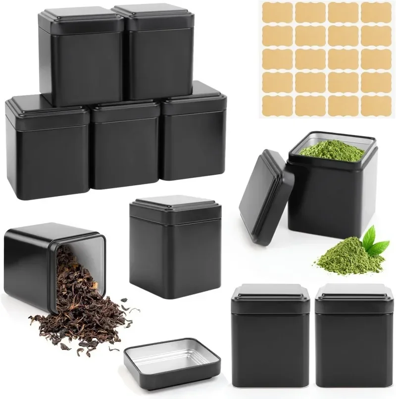 【10 Pack Floral Tea Cans】Style Tea Storage Tins with Labels, Decorative Metal Containers for Gift Packaging - Vintage Design