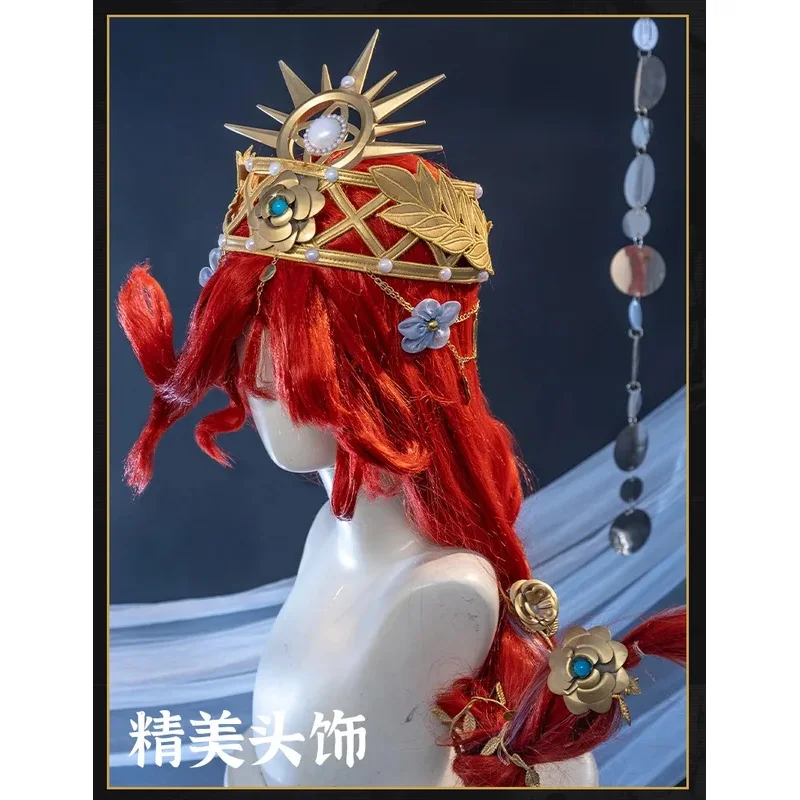 DY20 لعبة الهوية الخامس Naiad تأثيري صياد آلهة يبكي تأثيري حلي نعمة شعر مستعار الزي هالوين كرنفال موحدة كريس