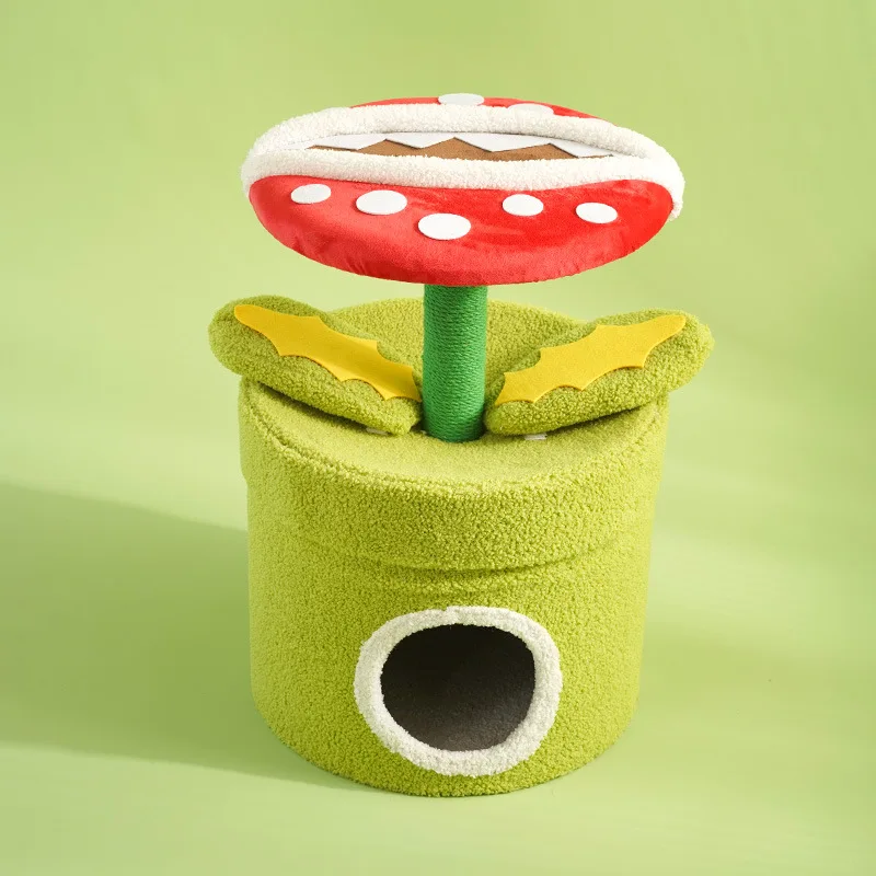 Pet Piranha Cat Climbing Frame Can Be Used As a Cat Nest and Toy, Suitable for Multiple Cats, New Pet Supplies with Hemp