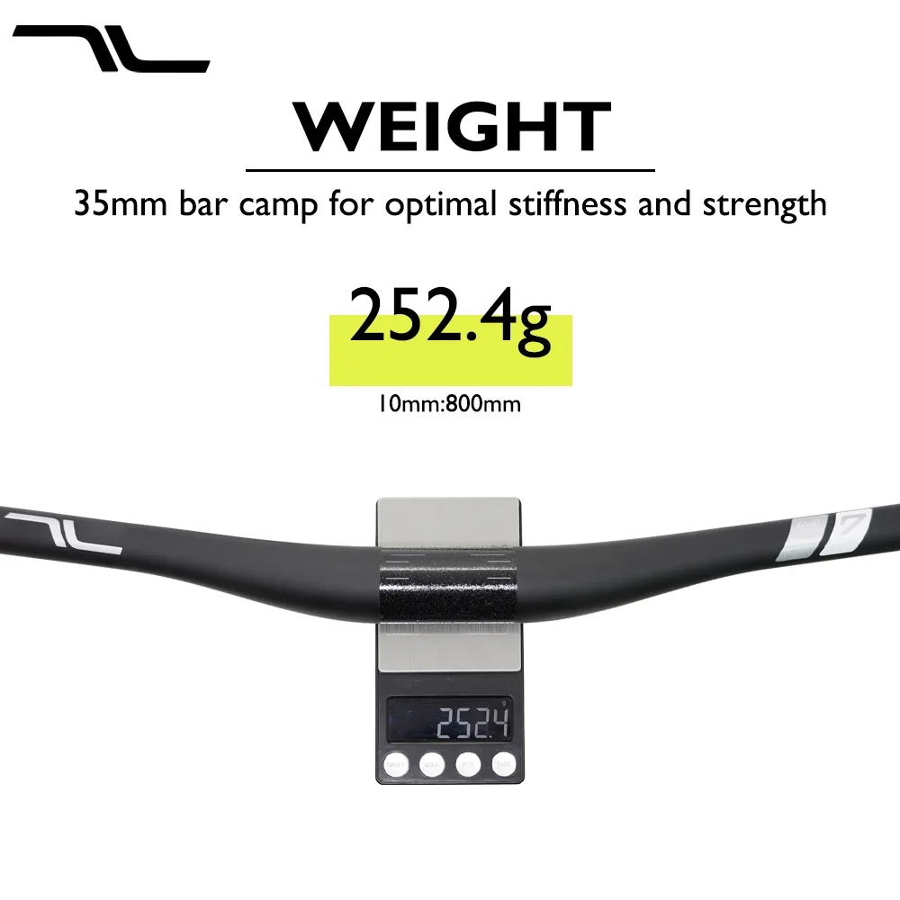แฮนด์จักรยานเสือภูเขาคาร์บอน 35 มม. กว้าง 800 มม. ยกสูง 10/25/40 มม. สำหรับ Enduro DH All-Mountain แข็งแรง น้ำหนักเบา 250 กรัม
