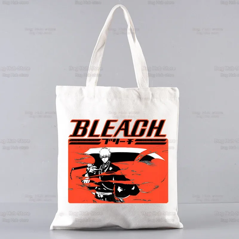 Bleach Kurosaki Ichigo Shopping Bag Grocery Shopper Manga Japanese Anime Jute Bag Tote Bag Shoping Reusable Bolsa Sacolas