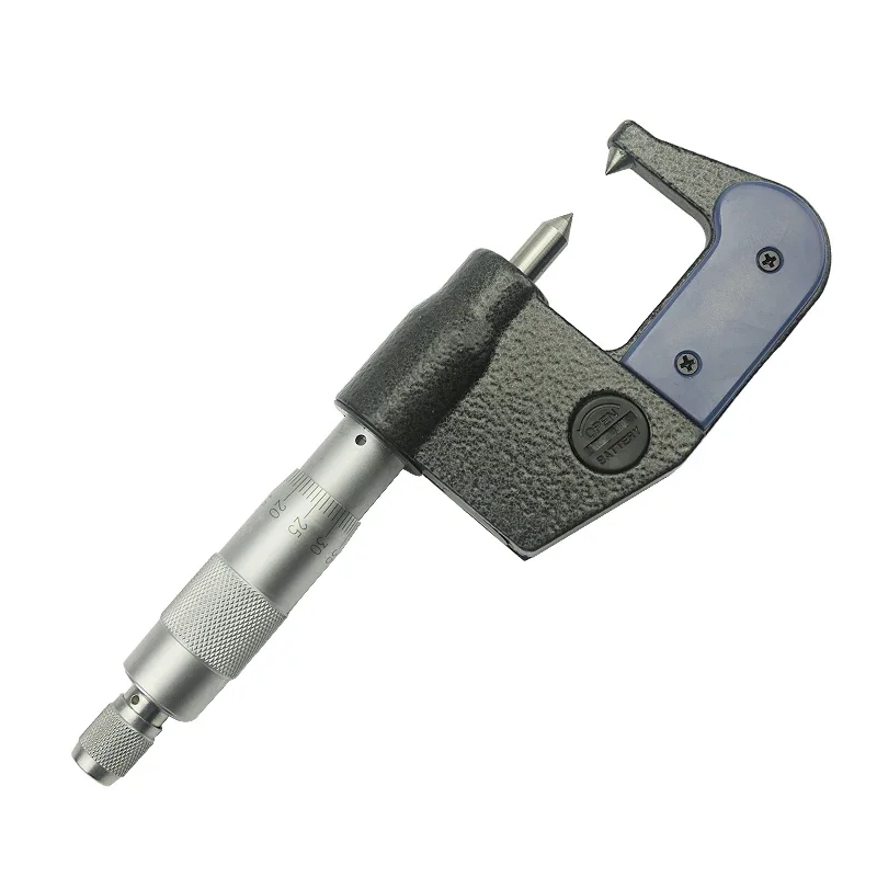 Micrómetro Digital de Doble Punta de 0-25 mm, 30/60 Grados, 0.001 mm, Cabezal de Medición Especial, Micrómetro de Diámetro Exterior, Medidor de Espesor de Pared de Tubo