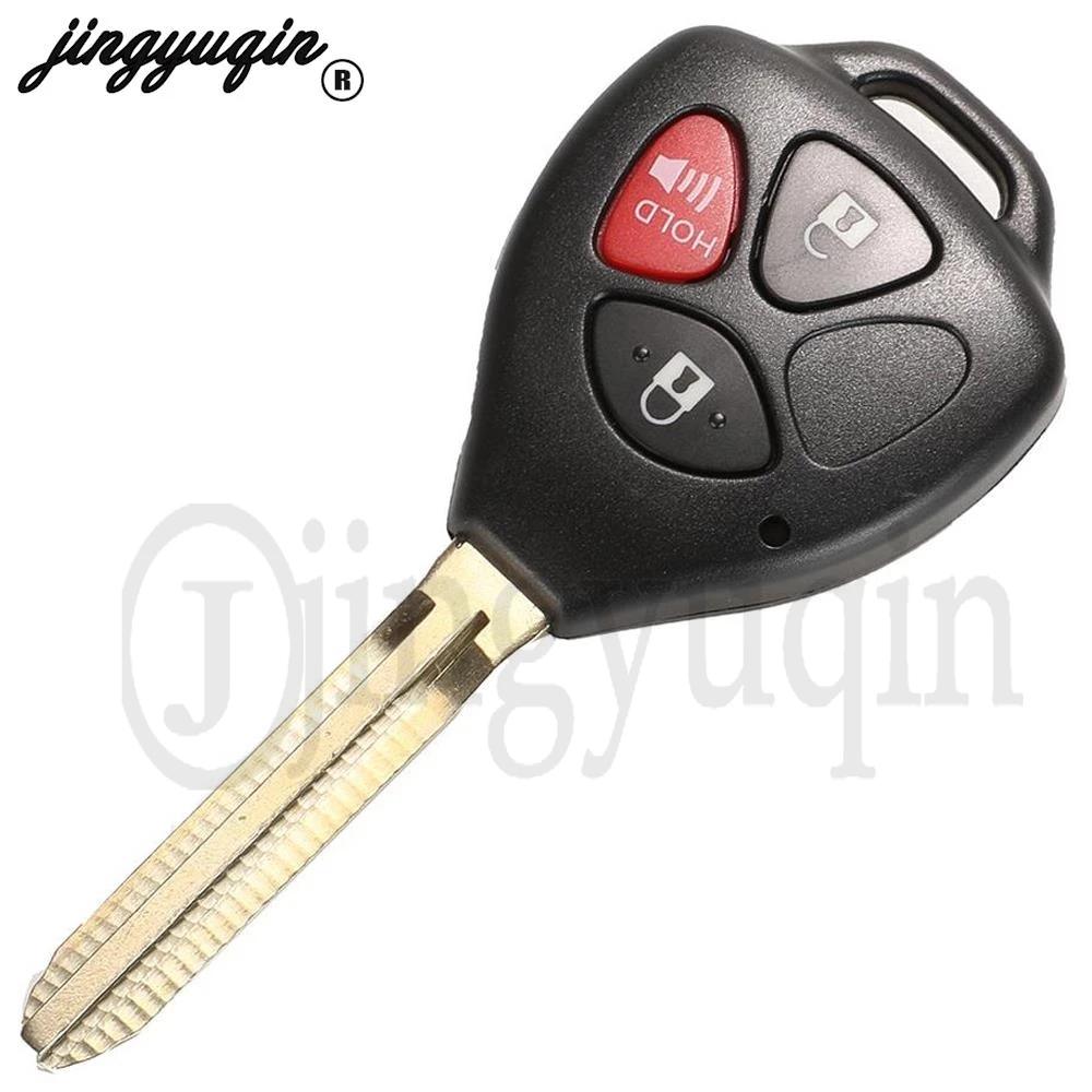 Jingyuqin-Clé télécommande de voiture, puce HYQ12BBY 4D67/G, 314.4MHz, pour Toyota Camry Avalon CorTrustMatrix RAV4 Venza Yadditif, porte-clés en option