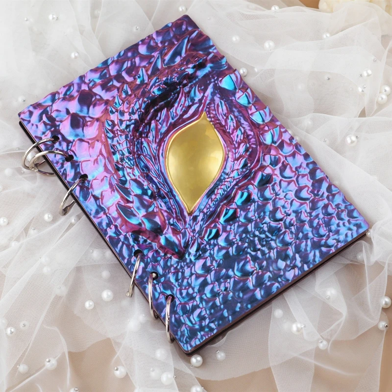 moule en résine pour couverture carnet notes, bricolage créatif, œil Dragon, couverture d'album pour journal