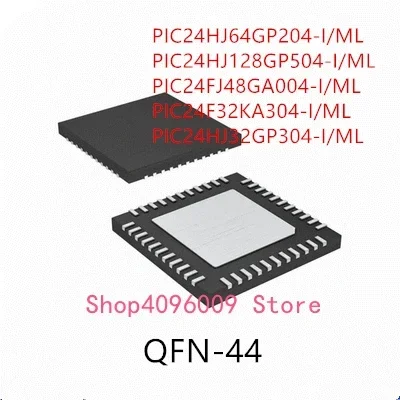 

10PCS PIC24HJ64GP204-I/ML PIC24HJ128GP504-I/ML PIC24FJ48GA004-I/ML PIC24F32KA304-I/ML PIC24HJ32GP304-I/ML QFN-44 IC
