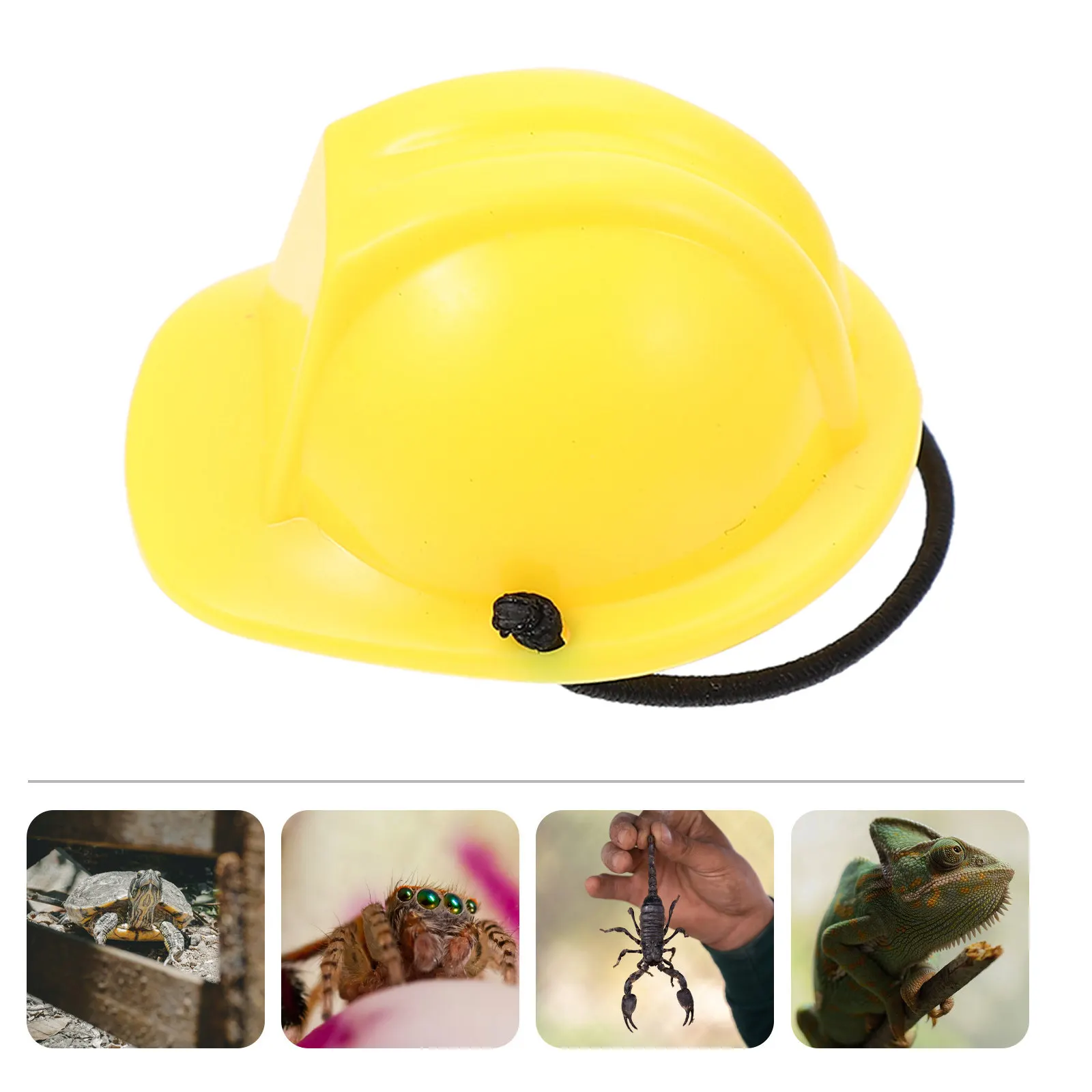 Miniature Plastic Color Changing Small Reptile Safety Hat Lightweight Lizard Cap Decorative Crawl Pet Miniature