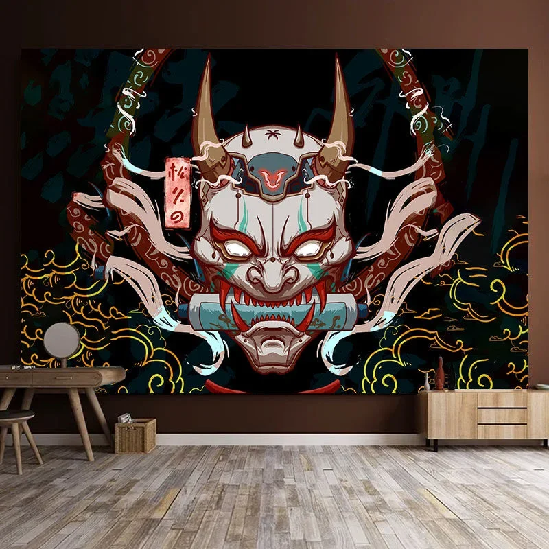 Japanese Decoration Teen Indie Anime Room Decor Tapestry Wall Hanging Esotericism Kawaii Room Decor Macrame Posters Witch Decor