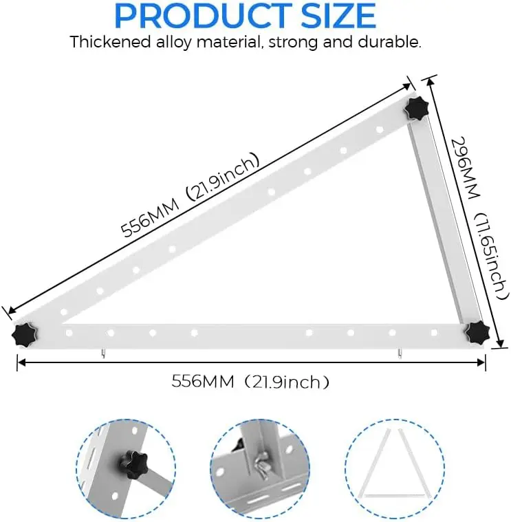 Premium 22in Adjustable Solar Panel Stand, Tilt Mount Bracket with Complete Hardware for Multi-scene Installation