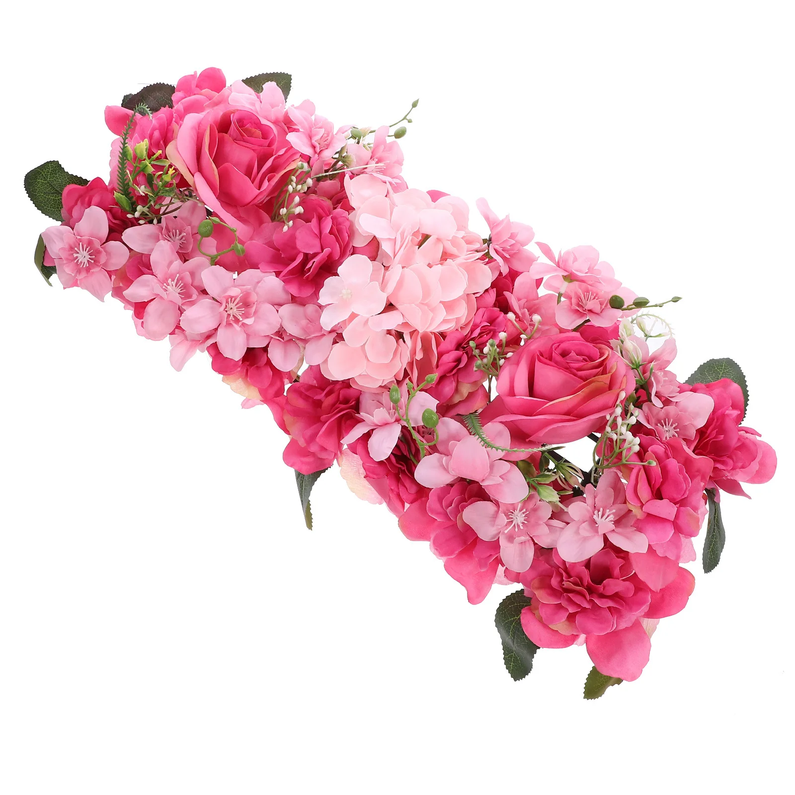 

Versatile Artificial Flower Wall Panel Realistic Wedding Centerpiece Decor for Party Home Holiday Flower Display Setup