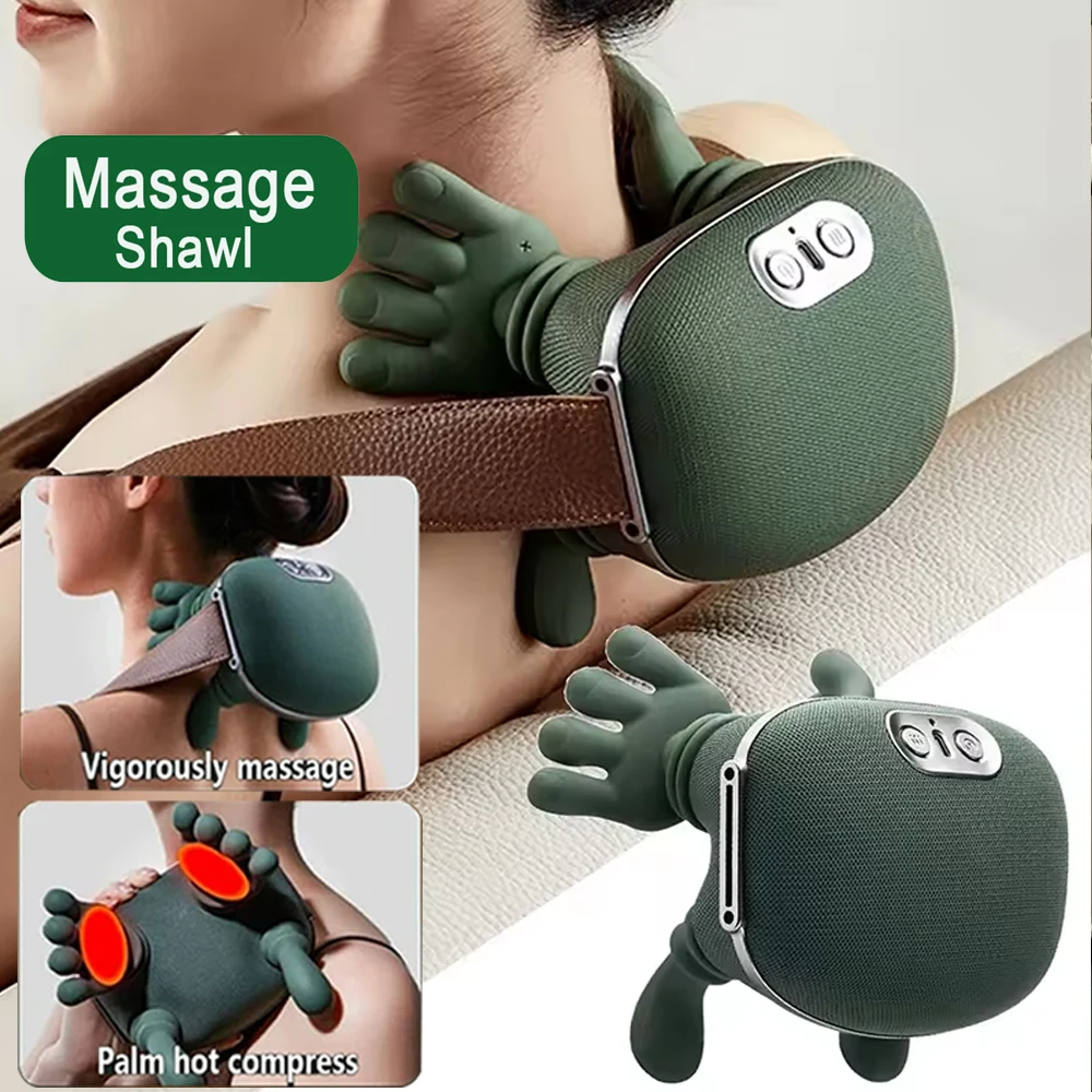

New Bionic Finger Neck Shoulder Massager Wireless Neck Cervical Trapezius Kneading Massage Shawl Brushless Motor Neck Masajeador