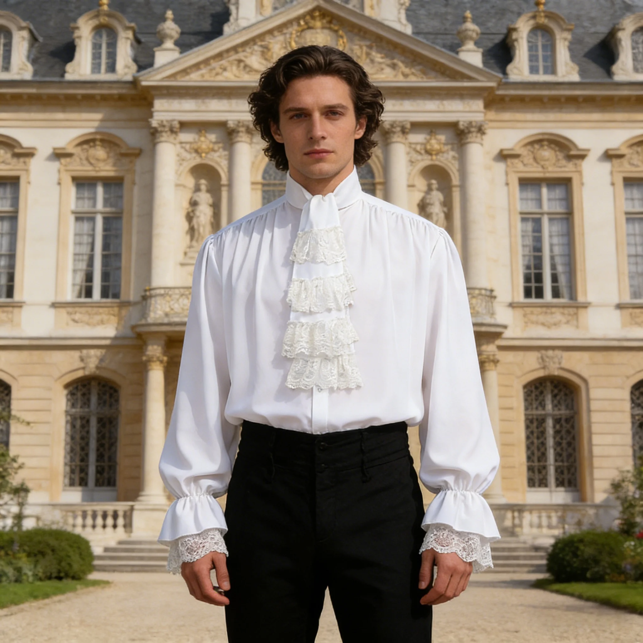 

Renaissance Pirate Shirt Medieval Steampunk Noble Prince Cosplay Performance Costume