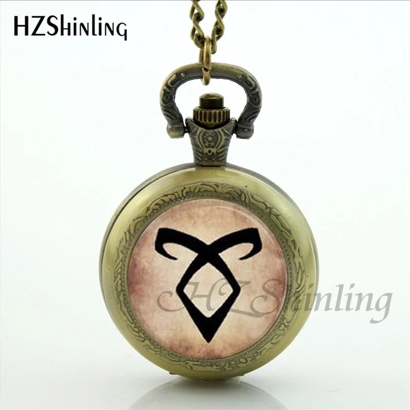 The Mortal Instruments City of Bones Photo Locket Necklace Vintage Angelic Power Runes Shadowhunters Pocket Watch Necklace