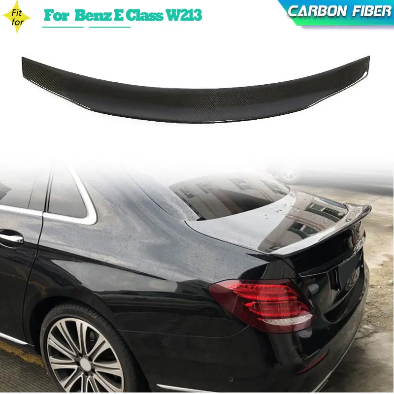 Carbon Fiber Car Rear Trunk Spoiler Wings for Mercedes-Benz E Class W213 E63 AMG Sedan 2016-2019 Rear Spoiler Boot Lid Wing Lip