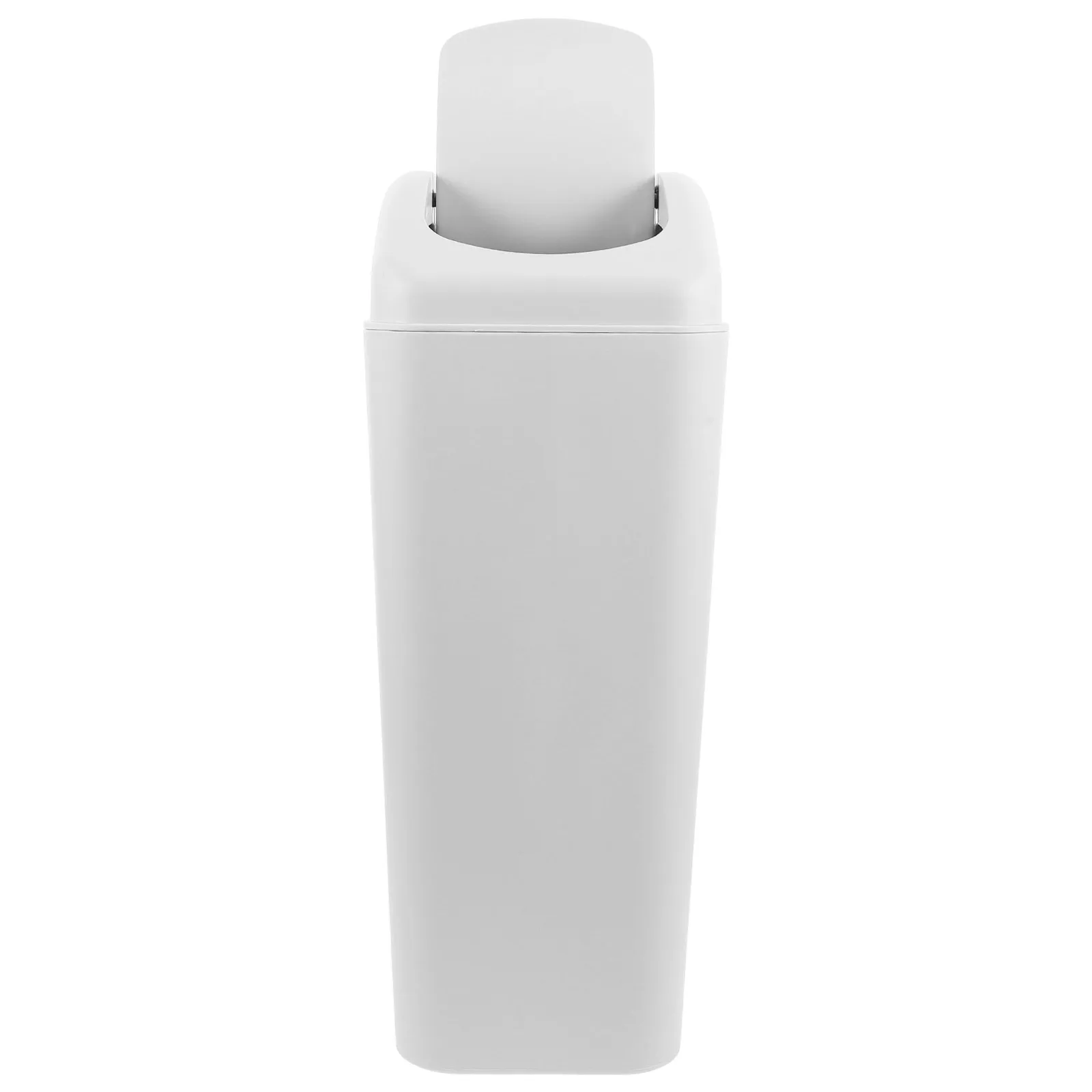 

Swing Lid Slim Plastic Trash Can Large Capacity Garbage Bin for Bathroom Kitchen Narrow Spaces Indoor Use Wastebasket