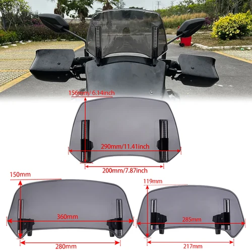 Alerón de extensión para parabrisas de motocicleta, Deflector de aire para Suzuki VS 600 800 DL650 DL1000 DL250 V-STROM 650 1000 XT