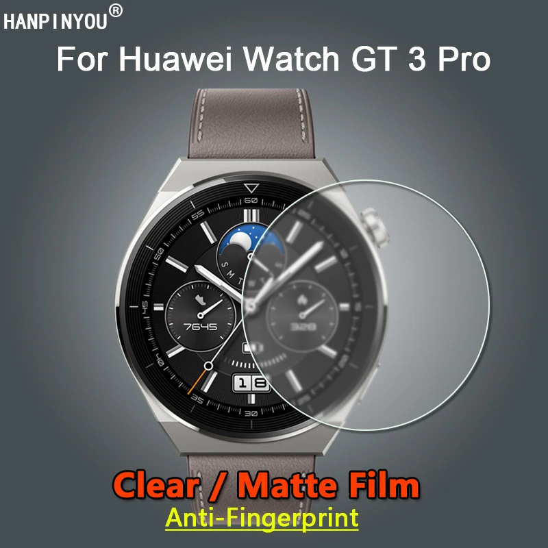 For Huawei Watch GT 3 GT3 Pro 43mm 46mm Ultra Clear / Anti-Fingerprint Matte Screen Protector Soft Slim Film -Not Tempered Glass