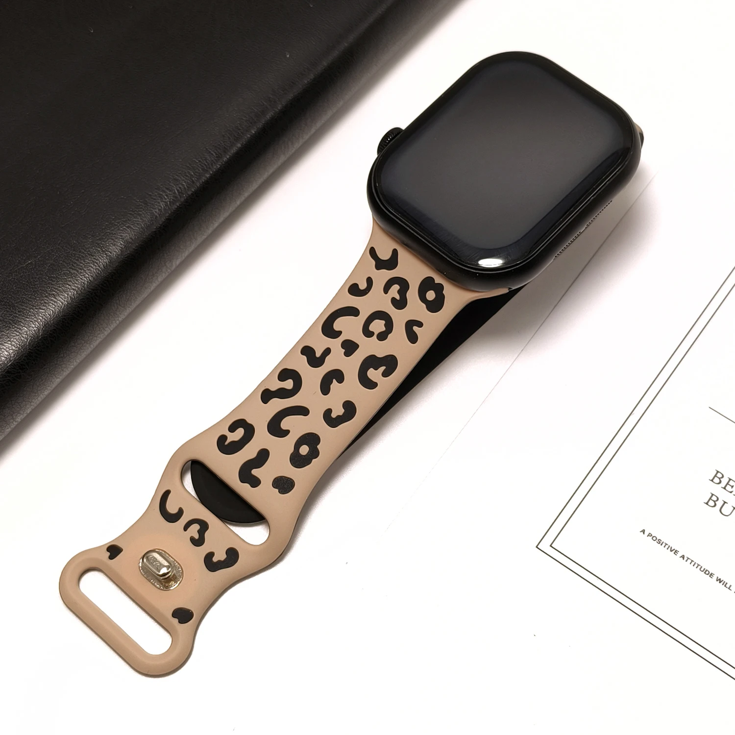 حزام بطبعة الفهد بلونين لساعة أبل S10 حزام 42 مللي متر 46 مللي متر 45 مللي متر 44 41 40 38 مللي متر حزام سيليكون رياضي لسلسلة IWatch 987 #4