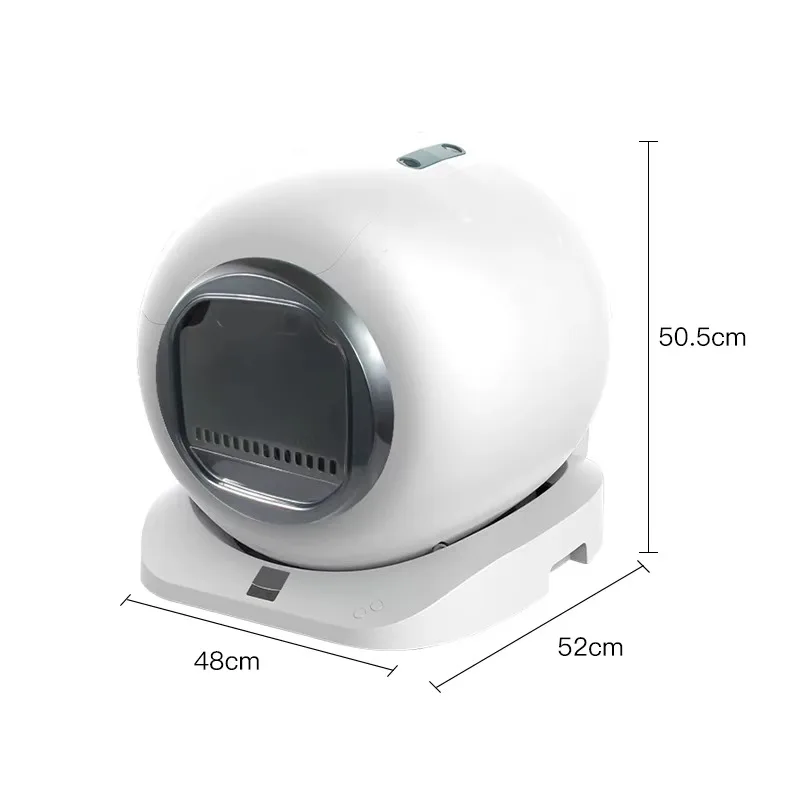 

Large Stainless Steel Self-Cleaning Cat Box Odor Remove APP Control Easy Clean
