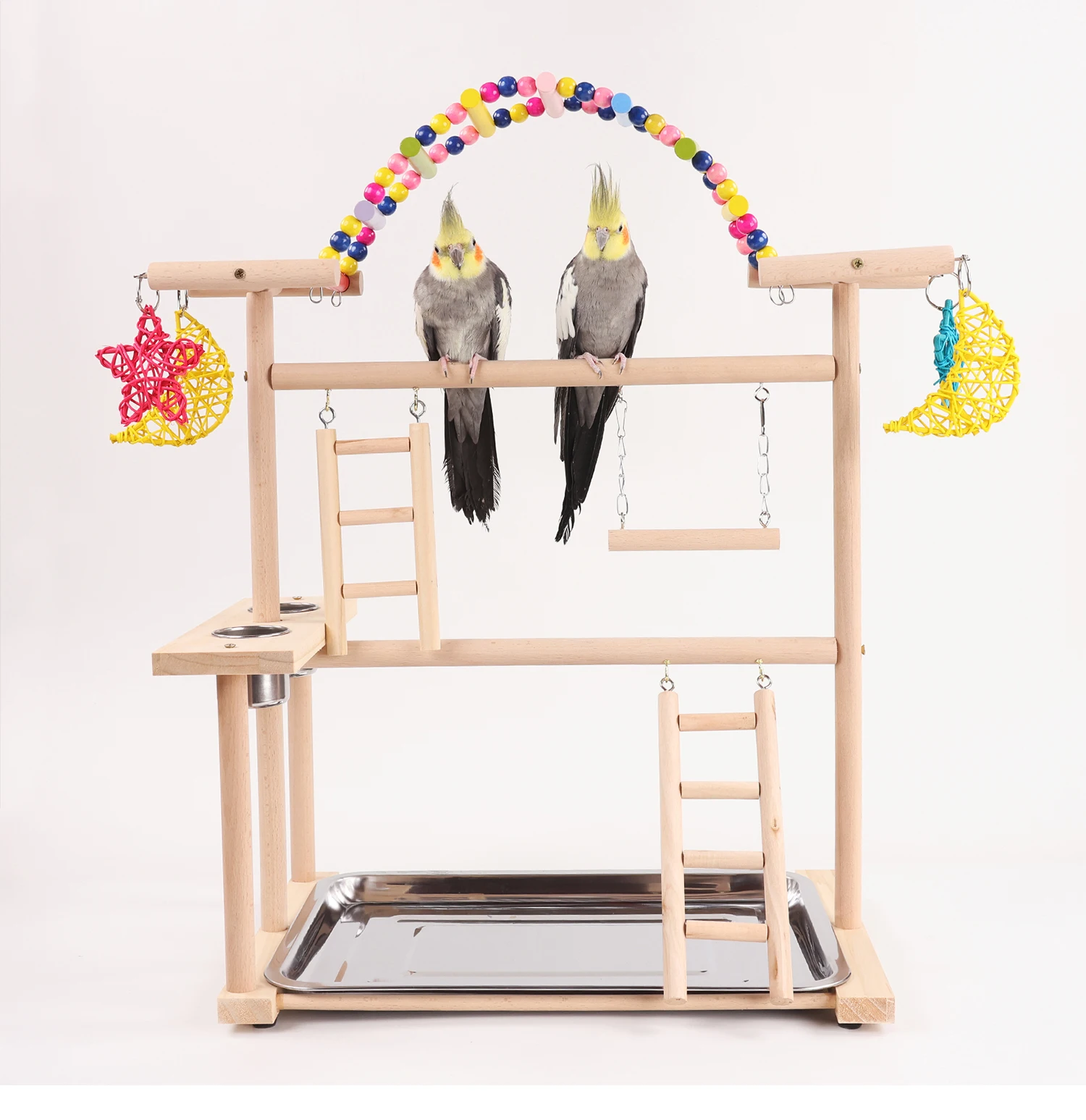 Parrot Climbing Ladder Game Stand Parrot Decompression And Boredom Toy Gnawing Toy Parrot Branch Stand Swing