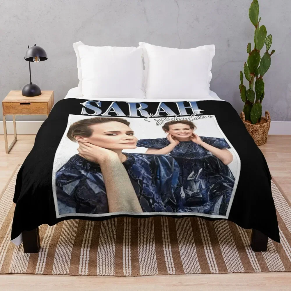 

Sarah Paulson Throw Blanket christmas gifts Furrys bed plaid Tourist Blankets